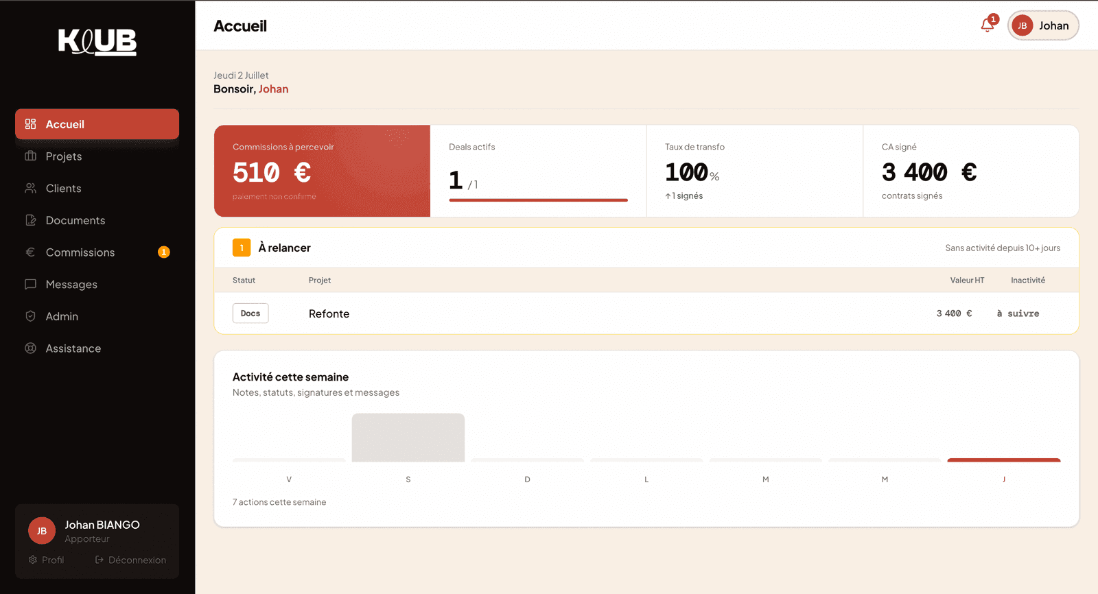 KLUB App Métier