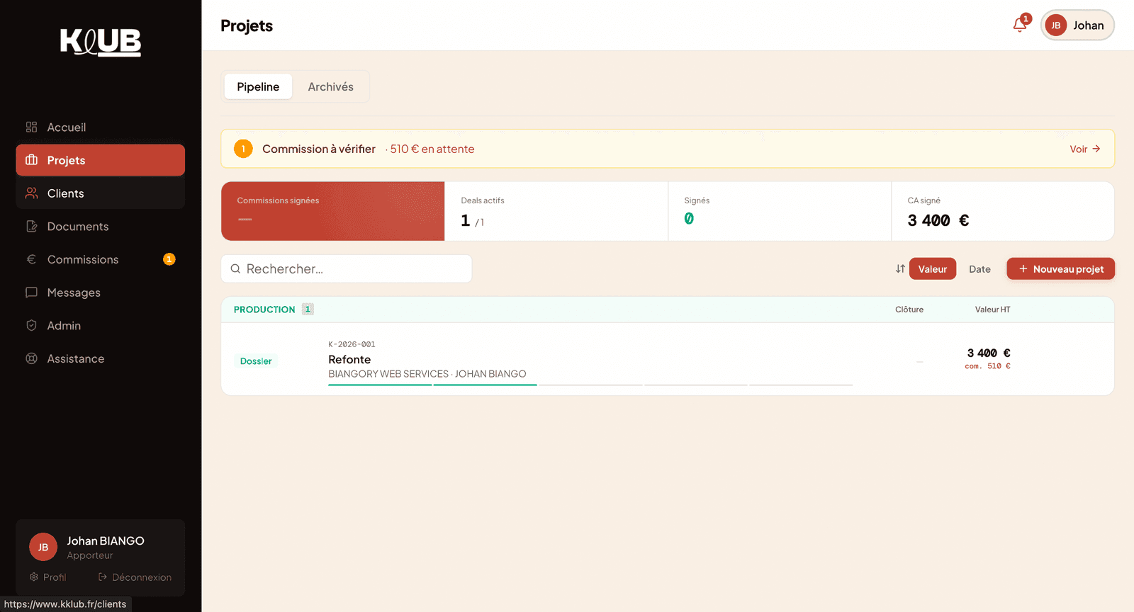 KLUB App Métier preview 2